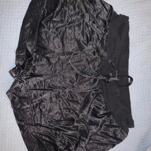 PJ Harlow Mikel Satin Sleep Shorts Coal Size M